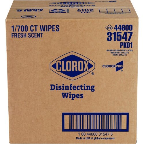 Clorox Disinfecting Wipes, 1-Ply, 7 x 8, Fresh Scent, White, 700/Bucket (31547) - Image 2