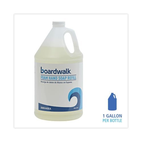 Boardwalk Foaming Hand Soap Refill, Herbal Mint Scent, 1 gal, 4/Carton (BWK440CT)