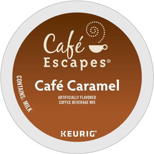 Cafe Escapes Café Escapes® K-Cup Café Caramel Coffee Compatible with Keurig Brewer - Light - K-Cup, Pod - 24 / Pack (6813)
