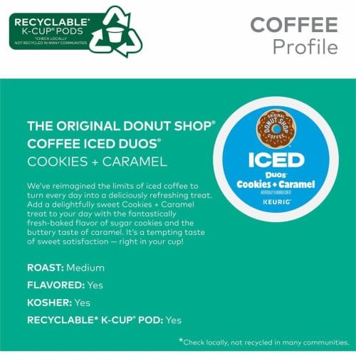 McCafe K-Cup Iced Duos Cookies & Caramel Coffee Compatible with Keurig Brewer - Ice Coffee - Medium - Per Box - 24 K-Cup - K-Cup - Cookies + Caramel - Kosher - 4 / Carton (9881CT) - Image 3