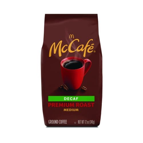McCafe Ground Coffee, Premium Roast Decaf, 12 oz Bag (5534EA)
