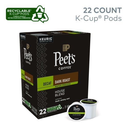 Peet's Coffee & Tea House Blend Decaf K-Cups, 22/Box (6544) - Image 4