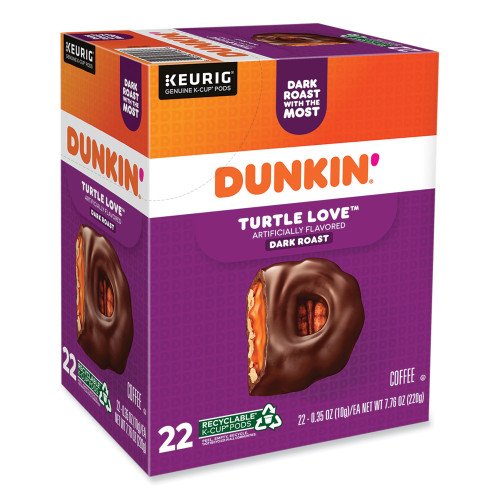 Dunkin Donuts K-Cup Pods, Turtle Love Coffee, 22/Box (5000367615) - Image 2