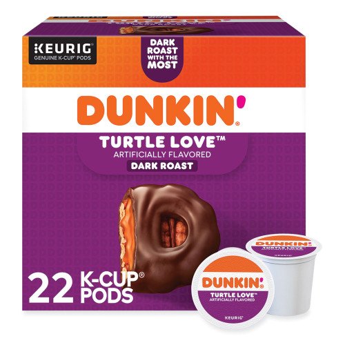 Dunkin Donuts K-Cup Pods, Turtle Love Coffee, 22/Box (5000367615) - Image 5