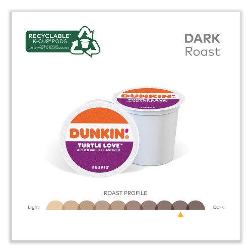 Dunkin Donuts K-Cup Pods, Turtle Love Coffee, 22/Box (5000367615) - Image 6