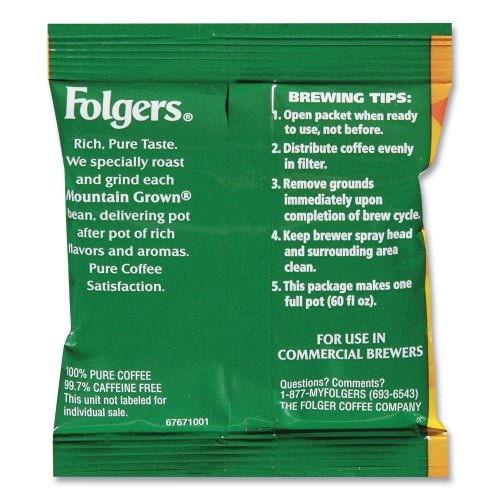 Folgers Ground Coffee, Fraction Pack, Classic Roast Decaf, 1.5oz, 42/Carton (06433) - Image 3