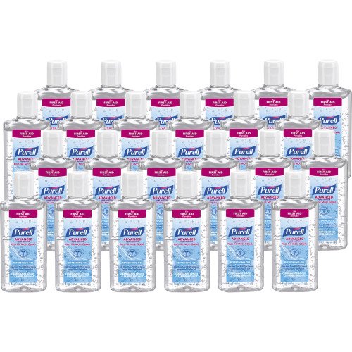 PURELL Advanced Hand Sanitizer Refreshing Gel – 4 oz Flip-Cap Bottle (Clean Scent), 24/Carton