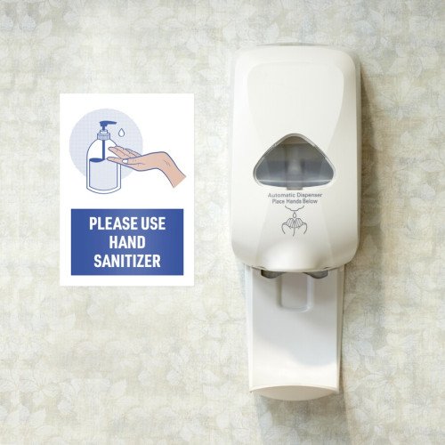Avery® Surface Safe “Please Use Hand Sanitizer” Wall Decals, 7" x 10", Rectangular, Durable & Water Resistant (83179) - Image 5