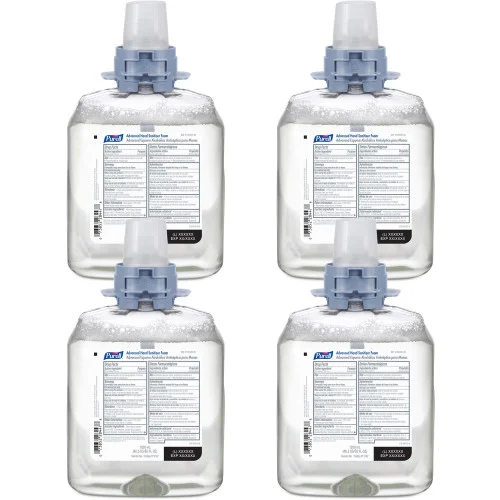 PURELL Advanced Hand Sanitizer Foam Refill, for CS4 & FMX-12 Dispensers, 1,200 mL, Unscented, 4/Carton (519204CT)
