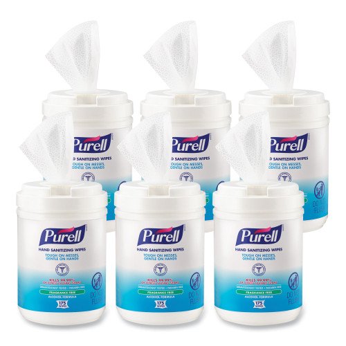 PURELL Hand Sanitizing Wipes Alcohol Formula – 175 Count Canister 6/Carton (903106) - Image 3
