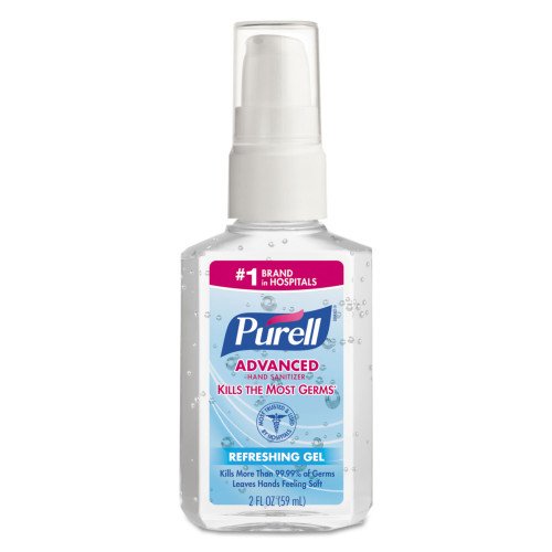 PURELL Advanced Hand Sanitizer Gel, 2 oz Pump Bottle, Refreshing Scent, 24/Carton (960624) - Image 3