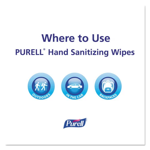 PURELL Sanitizing Hand Wipes, Individually Wrapped, 5" x 7", Unscented, White, 1,000/Carton (902210CT) - Image 6