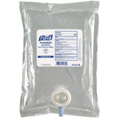 PURELL Advanced Hand Sanitizer Green Certified Gel Refill, for CS2 Dispensers, 1,000 mL, Fragrance-Free, 8/Carton (416308CT) - Image 2