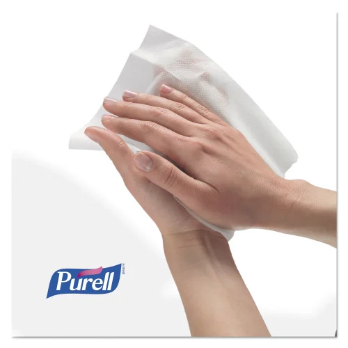 PURELL Premoistened Hand Sanitizing Wipes, Cloth, 5.75 x 7, Fresh Citrus, 100/Canister (911112EA) - Image 2