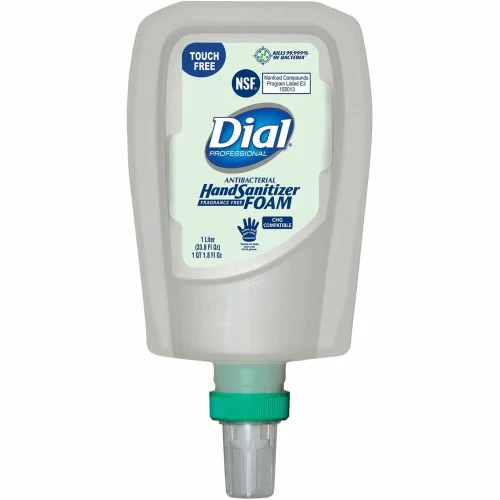 Dial Hand Sanitizer Foam Refill, 1.06 Quart, for Touchless Dispensers, Dye-Free, 3/Carton (16694) - Image 2