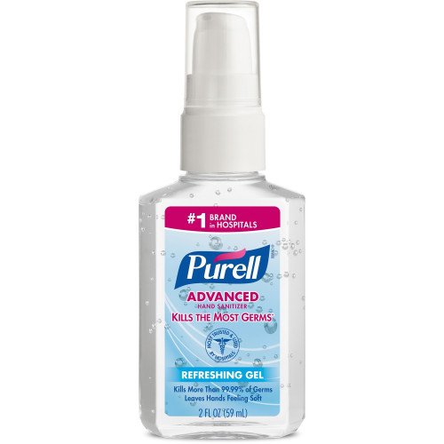 PURELL® Advanced Hand Sanitizer Gel, 2 fl oz Pump Bottle Dispenser, Clear, 1 Each (960624)