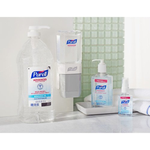 PURELL® Advanced Hand Sanitizer Gel, 2 fl oz Pump Bottle Dispenser, Clear, 1 Each (960624) - Image 4