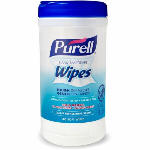 PURELL® Clean Scent Hand Sanitizing Wipes, Textured, White, 40 Wipes per Tub, 6/Carton (912006CMRCT) - Image 4