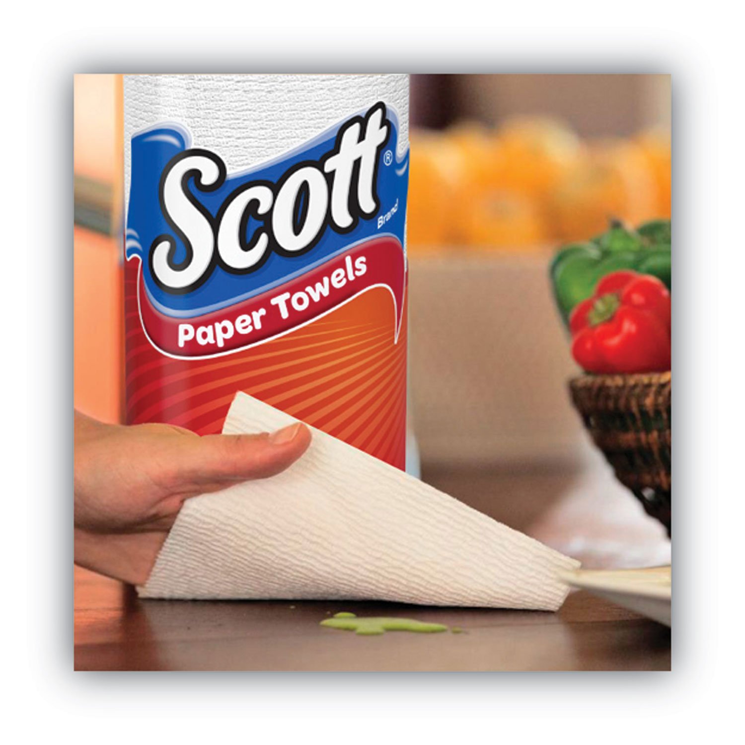 Scott Choose-A-Sheet Mega Kitchen Paper Towels, 1-Ply, White, 7.31" x 11", 108 Sheets per Roll, 15 Rolls per Pack, 2 Packs per Carton (55417) - Image 8