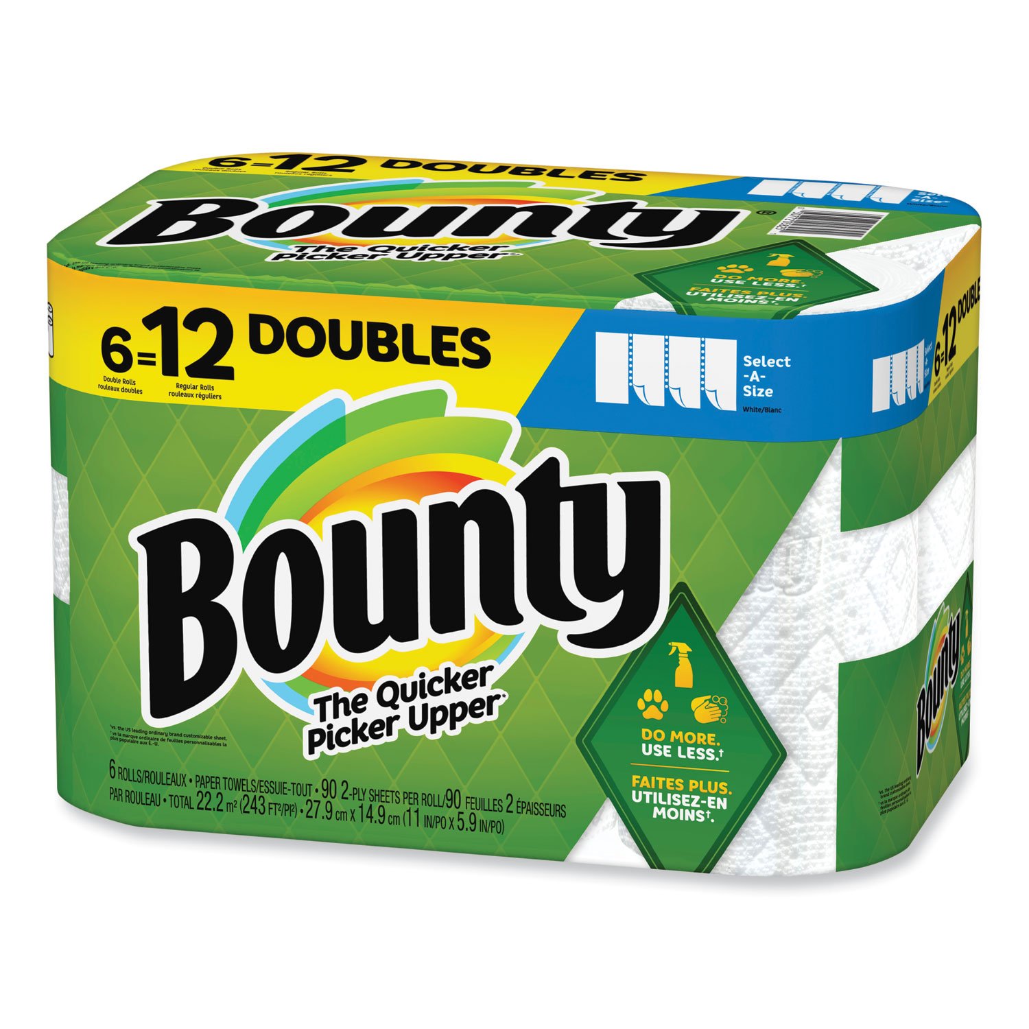 Bounty Select-A-Size Paper Towels 6 Double Rolls | White Paper Towels