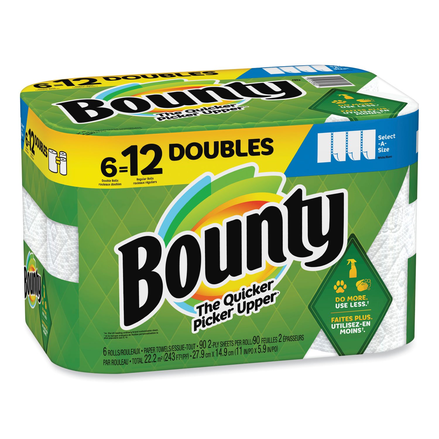 Bounty Select-A-Size Paper Towels 6 Double Rolls | White Paper Towels - Image 4